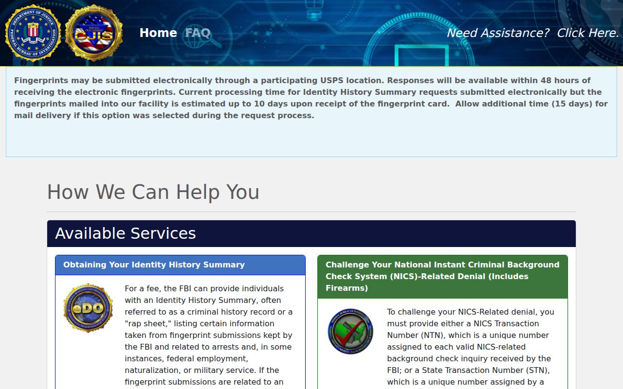 McMullen County criminal court case comparison with FBI identity history portal