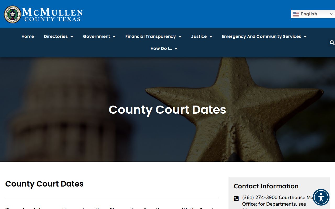 McMullen County criminal court case docket dates page